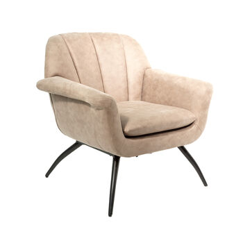Bourne Moleskin Oyster Cream Cocktail Chair, 3 of 9