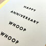 'Happy Anniversary' Personalised Hand Embroidered Card, thumbnail 3 of 4