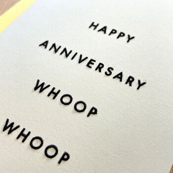'Happy Anniversary' Personalised Hand Embroidered Card, 3 of 4