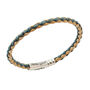 Mens Braided Cork Bracelet Personalised Steel Clasp, thumbnail 4 of 8