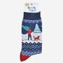 Men's Bamboo Socks Christmas Man And His Dog, thumbnail 5 of 5