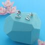 Petite Coat Hanger Stud Earrings, thumbnail 1 of 2