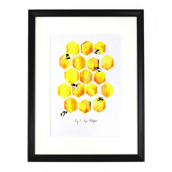 Mellifera Honeybee Art Print, 3 of 8