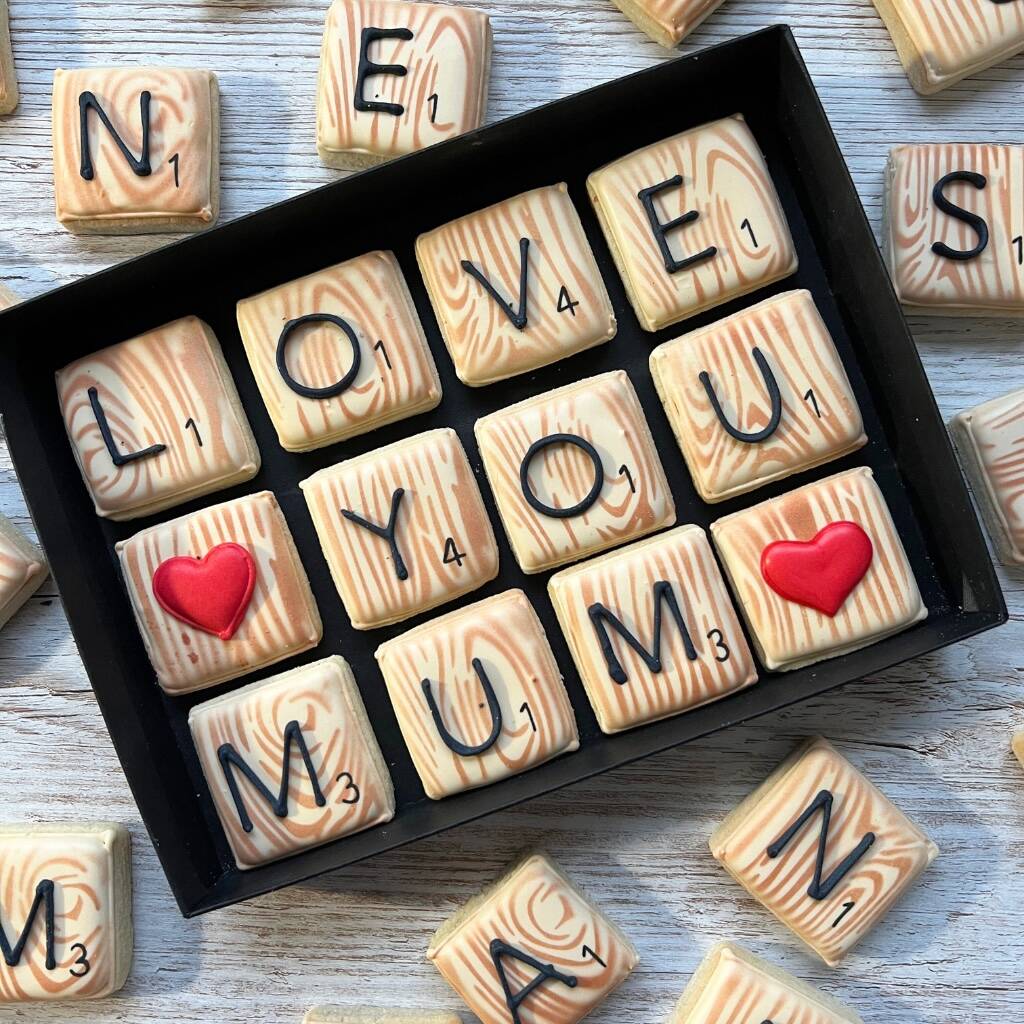 Word Tile Biscuit Gift For Mum/ Mothers Day Gift, 1 of 5