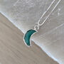 Sterling Silver Faceted Gemstone Moon Necklace, thumbnail 2 of 11