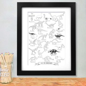 A To Z Of Dinosaurs Print, 2 of 3