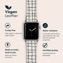 Black Grid Vegan Leather Apple Watch Band, thumbnail 2 of 6