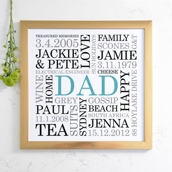 Personalised Dad Word Art, 9 of 10