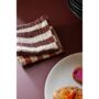 H Kliving Cotton Napkins Striped Burgundy Set Of Two, thumbnail 3 of 5