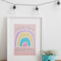 Pastel Abstract Rainbow Positive Art Print, thumbnail 1 of 2
