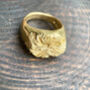 Sterling Silver Textured Signet Style Ring, thumbnail 6 of 11