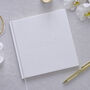Guestbook White Embossed With Gold Paper Edge, thumbnail 1 of 3