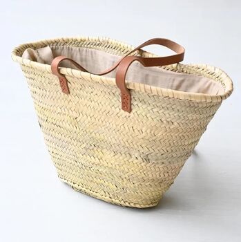 Handwoven Straw Market Basket, 3 of 5