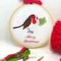Christmas Robin Embroidery Kit, thumbnail 1 of 11