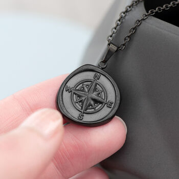 Personalised Men's Compass Amulet Necklace, 9 of 12