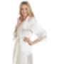 British Made Ivory Bridal Long Satin Dressing Gown With Lace Detail Ladies Size 8 To 28 UK, thumbnail 2 of 5