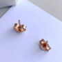 Solid Gold Handmade Moon And Star Studs, thumbnail 4 of 8