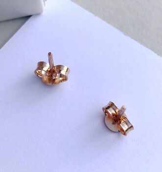 Solid Gold Handmade Moon And Star Studs, 4 of 8