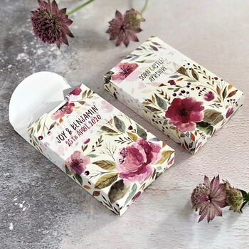 Personalised Floral Playing Card Wedding Favours, 3 of 7