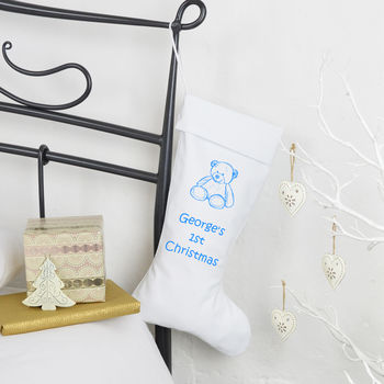 Personalised 'Baby's 1st Christmas' Stocking, 3 of 3