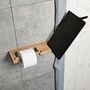 Luxury Toilet Paper Rack Oak Wood, thumbnail 4 of 10