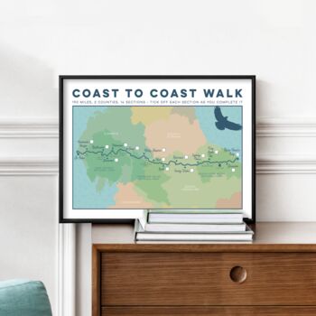 Wainwright's Coast To Coast Map Print With Tick List, 4 of 10