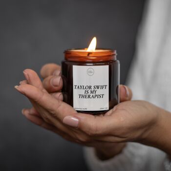 Taylor Swift Is My Therapist Candle, Swiftie Gifts, 3 of 10