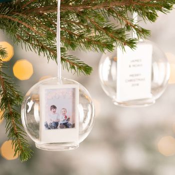 Personalised Keepsake Photo Glass Dome Bauble, 2 of 6