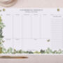 Botanic Butterfly Personalised Weekly Planner Desk Pad, thumbnail 1 of 4