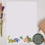 A4 Letter Writing Paper With Cute Dinosaurs, thumbnail 1 of 4