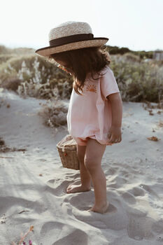Pink 'Here Comes The Sun' Short Sleeve Summer Romper, 5 of 5