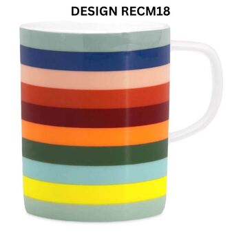 Coffee Or Tea Mug In Fine Porcelain Multicoloured, 3 of 12