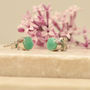 Emerald And Silver Studs, thumbnail 1 of 3