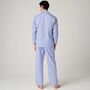 Men's 'Schoolhouse Blue' Gingham Crisp Cotton Pyjama Set, thumbnail 3 of 3