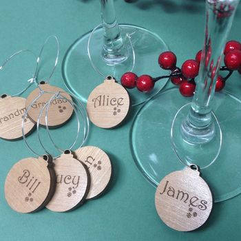 Personalised Five Wine Glass Charms, 9 of 10