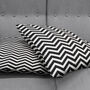 Black And White Soft Cushion Cover With Zig Zag Pattern, thumbnail 4 of 7