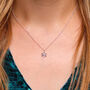 Sterling Silver Diamante Christmas Snowflake Necklace, thumbnail 2 of 4