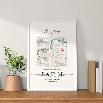 'Our Sweet Home' Vintage Location Map Print, 6 of 10