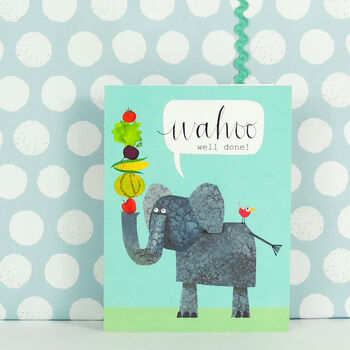Elephant Mini Greetings Card, 5 of 7