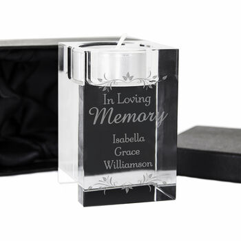 Personalised 'In Loving Memory' Tea Light Holder, 5 of 5