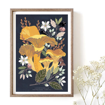 A4 Chanterelle Giclée Art Print, 2 of 3