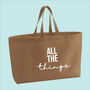 All The Things Premium Canvas Oversized Tote Bag, thumbnail 4 of 10