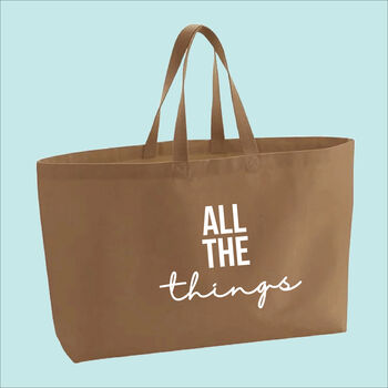 All The Things Premium Canvas Oversized Tote Bag, 4 of 10