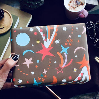 Space Magical Zooming Stars Wrapping Paper, 5 of 8