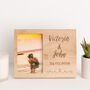 Personalised Couples Name And Date Oak Photo Frame, thumbnail 1 of 6