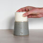 Speckled Clay Candle Pot With Refill Satin Grey, thumbnail 5 of 6