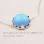 Blue Flash Moonstone Necklace In Sterling Silver, thumbnail 7 of 12