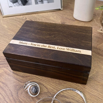 Veneer Personalised Wooden Anniversary Box, 8 of 12