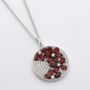 Blossom Garnet 925 Sterling Silver Statement Necklace, thumbnail 1 of 2