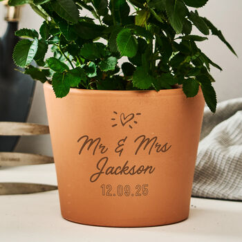 Personalised Wedding Gift Plant Pot, 2 of 4